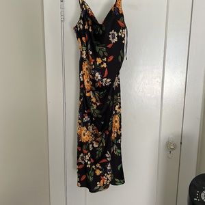 Cowl neck midi dress